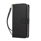 For iPhone 17 Pro Max Nine-card Slots Zipper Wallet Bag Leather Phone Case(Black) - 2