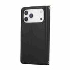 For iPhone 17 Pro Max Nine-card Slots Zipper Wallet Bag Leather Phone Case(Black) - 3