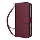 For iPhone 17 Nine-card Slots Zipper Wallet Bag Leather Phone Case(Wine Red) - 2