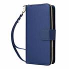 For iPhone 17 Nine-card Slots Zipper Wallet Bag Leather Phone Case(Blue) - 2
