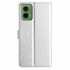 For Motorola Moto G35 Silk Texture Horizontal Flip Leather Phone Case(Silver) - 3