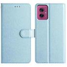 For Motorola Moto G55 Silk Texture Horizontal Flip Leather Phone Case(Light Blue) - 1