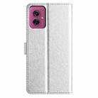 For Motorola Moto G55 Silk Texture Horizontal Flip Leather Phone Case(Silver) - 3