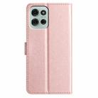 For Motorola Moto G75 Silk Texture Horizontal Flip Leather Phone Case(Rose Gold) - 3