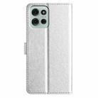 For Motorola Moto G75 Silk Texture Horizontal Flip Leather Phone Case(Silver) - 3