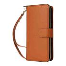 For Samsung Galaxy S22 5G Nine-card Slots Zipper Wallet Bag Leather Phone Case(Brown) - 2