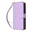 For Samsung Galaxy S22 Ultra 5G Nine-card Slots Zipper Wallet Bag Leather Phone Case(Purple) - 2