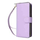 For Samsung Galaxy S23 5G Nine-card Slots Zipper Wallet Bag Leather Phone Case(Purple) - 2