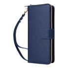 For Samsung Galaxy S23 5G Nine-card Slots Zipper Wallet Bag Leather Phone Case(Blue) - 2