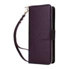 For Samsung Galaxy S23 FE 5G Nine-card Slots Zipper Wallet Bag Leather Phone Case(Dark Purple) - 2