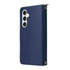 For Samsung Galaxy S23 FE 5G Nine-card Slots Zipper Wallet Bag Leather Phone Case(Blue) - 3