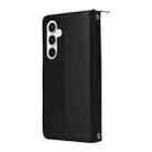 For Samsung Galaxy S23 FE 5G Nine-card Slots Zipper Wallet Bag Leather Phone Case(Black) - 3