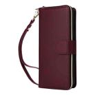 For Samsung Galaxy S23+ 5G Nine-card Slots Zipper Wallet Bag Leather Phone Case(Wine Red) - 2