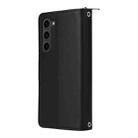 For Samsung Galaxy S23+ 5G Nine-card Slots Zipper Wallet Bag Leather Phone Case(Black) - 3