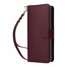 For Samsung Galaxy S23 Ultra 5G Nine-card Slots Zipper Wallet Bag Leather Phone Case(Wine Red) - 2