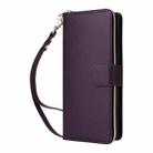 For Samsung Galaxy S23 Ultra 5G Nine-card Slots Zipper Wallet Bag Leather Phone Case(Dark Purple) - 2