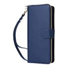 For Samsung Galaxy S23 Ultra 5G Nine-card Slots Zipper Wallet Bag Leather Phone Case(Blue) - 2