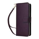 For Samsung Galaxy S24 5G Nine-card Slots Zipper Wallet Bag Leather Phone Case(Dark Purple) - 2