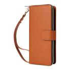 For Samsung Galaxy S24 FE 5G Nine-card Slots Zipper Wallet Bag Leather Phone Case(Brown) - 2