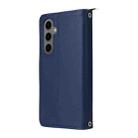 For Samsung Galaxy S24+ 5G Nine-card Slots Zipper Wallet Bag Leather Phone Case(Blue) - 3