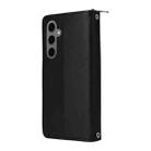 For Samsung Galaxy S24+ 5G Nine-card Slots Zipper Wallet Bag Leather Phone Case(Black) - 3