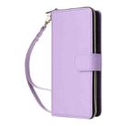 For Samsung Galaxy S24 Ultra 5G Nine-card Slots Zipper Wallet Bag Leather Phone Case(Purple) - 2