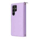 For Samsung Galaxy S24 Ultra 5G Nine-card Slots Zipper Wallet Bag Leather Phone Case(Purple) - 3