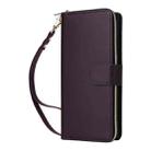 For Samsung Galaxy S24 Ultra 5G Nine-card Slots Zipper Wallet Bag Leather Phone Case(Dark Purple) - 2