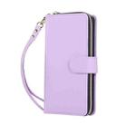 For Samsung Galaxy S25 Edge 5G Nine-card Slots Zipper Wallet Bag Leather Phone Case(Purple) - 2