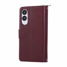 For Samsung Galaxy S25 Edge 5G Nine-card Slots Zipper Wallet Bag Leather Phone Case(Wine Red) - 3