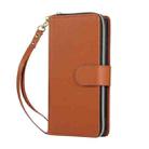 For Samsung Galaxy S25 Edge 5G Nine-card Slots Zipper Wallet Bag Leather Phone Case(Brown) - 2