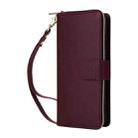 For Samsung Galaxy S25 FE 5G Nine-card Slots Zipper Wallet Bag Leather Phone Case(Wine Red) - 2