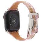 For Apple Watch 46mm / 49mm / 45mm / 44mm Slim Magnetic Buckle Napped Fabric Leather Watch Band(Pink) - 2