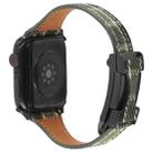 For Apple Watch 46mm / 49mm / 45mm / 44mm Slim Magnetic Buckle Napped Fabric Leather Watch Band(Green) - 2