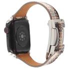 For Apple Watch 46mm / 49mm / 45mm / 44mm Slim Magnetic Buckle Napped Fabric Leather Watch Band(Brown) - 2