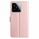 For Xiaomi 15 Silk Texture Horizontal Flip Leather Phone Case(Rose Gold) - 3