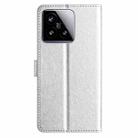 For Xiaomi 15 Silk Texture Horizontal Flip Leather Phone Case(Silver) - 3