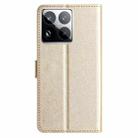 For Xiaomi 15 Pro Silk Texture Horizontal Flip Leather Phone Case(Gold) - 3