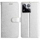 For Xiaomi 15 Pro Silk Texture Horizontal Flip Leather Phone Case(Silver) - 1