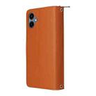 For Samsung Galaxy A06 Nine-card Slots Zipper Wallet Bag Leather Phone Case(Brown) - 3
