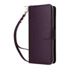 For Samsung Galaxy A13 5G / 4G Nine-card Slots Zipper Wallet Bag Leather Phone Case(Dark Purple) - 2