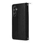 For Samsung Galaxy A14 Nine-card Slots Zipper Wallet Bag Leather Phone Case(Black) - 3
