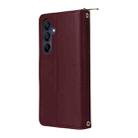 For Samsung Galaxy A16 Nine-card Slots Zipper Wallet Bag Leather Phone Case(Wine Red) - 3