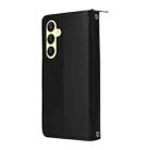 For Samsung Galaxy A25 Nine-card Slots Zipper Wallet Bag Leather Phone Case(Black) - 3
