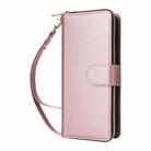 For Samsung Galaxy A25 Nine-card Slots Zipper Wallet Bag Leather Phone Case(Rose Gold) - 2
