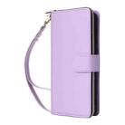 For Samsung Galaxy A33 5G Nine-card Slots Zipper Wallet Bag Leather Phone Case(Purple) - 2