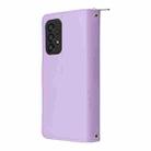 For Samsung Galaxy A33 5G Nine-card Slots Zipper Wallet Bag Leather Phone Case(Purple) - 3