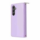 For Samsung Galaxy A34 Nine-card Slots Zipper Wallet Bag Leather Phone Case(Purple) - 3
