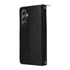 For Samsung Galaxy A34 Nine-card Slots Zipper Wallet Bag Leather Phone Case(Black) - 3
