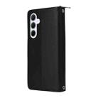 For Samsung Galaxy A35 Nine-card Slots Zipper Wallet Bag Leather Phone Case(Black) - 3